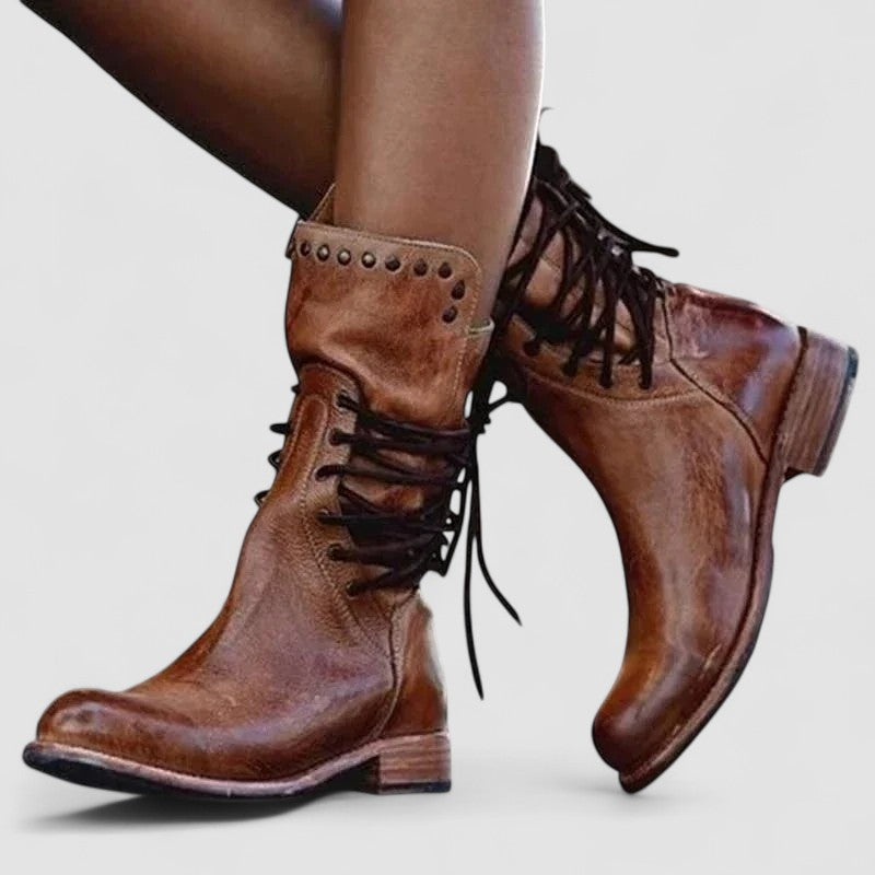 Rachel | Vintage Lace-Up Ankle Boots