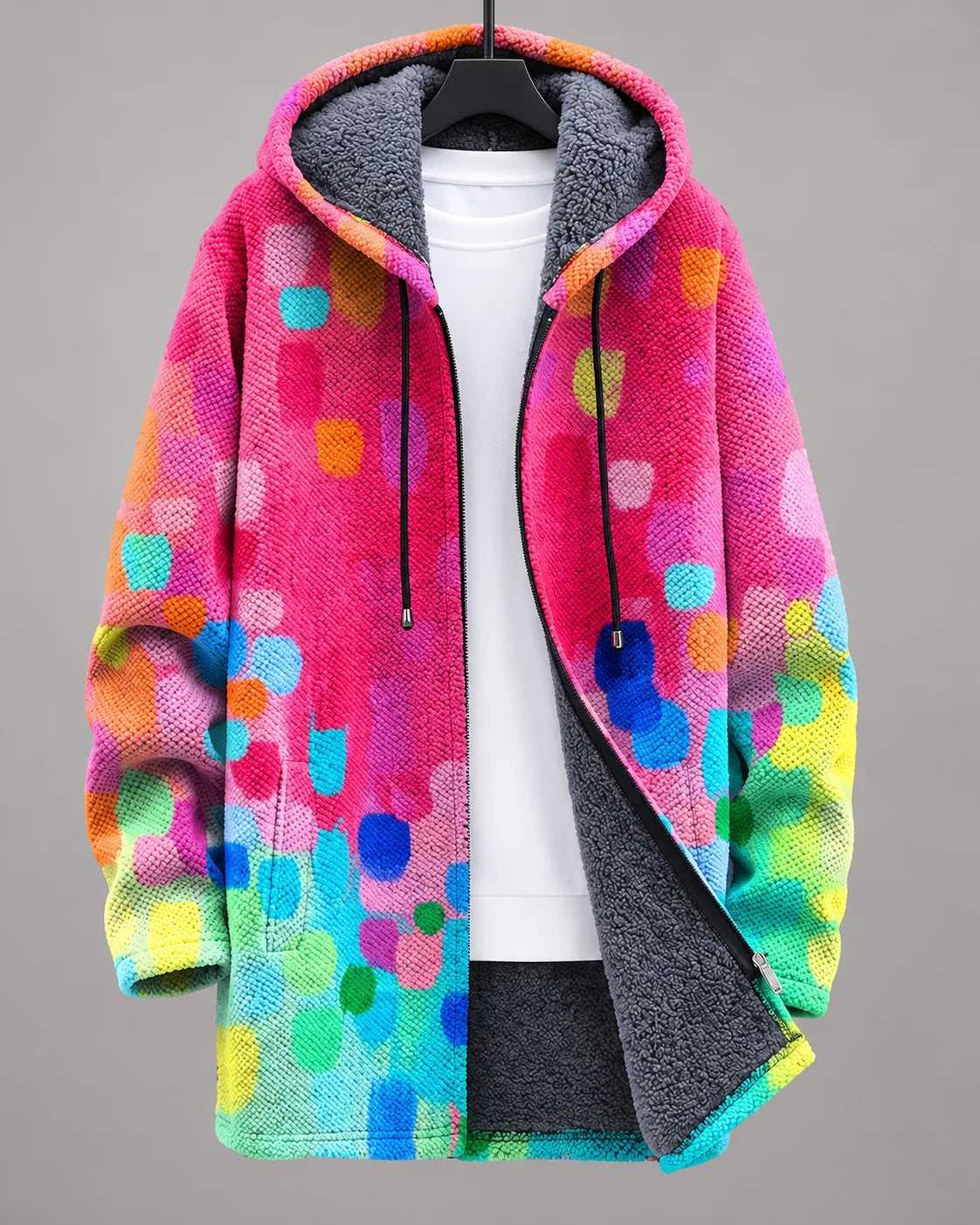 Celestine Geometric Hooded Jacket