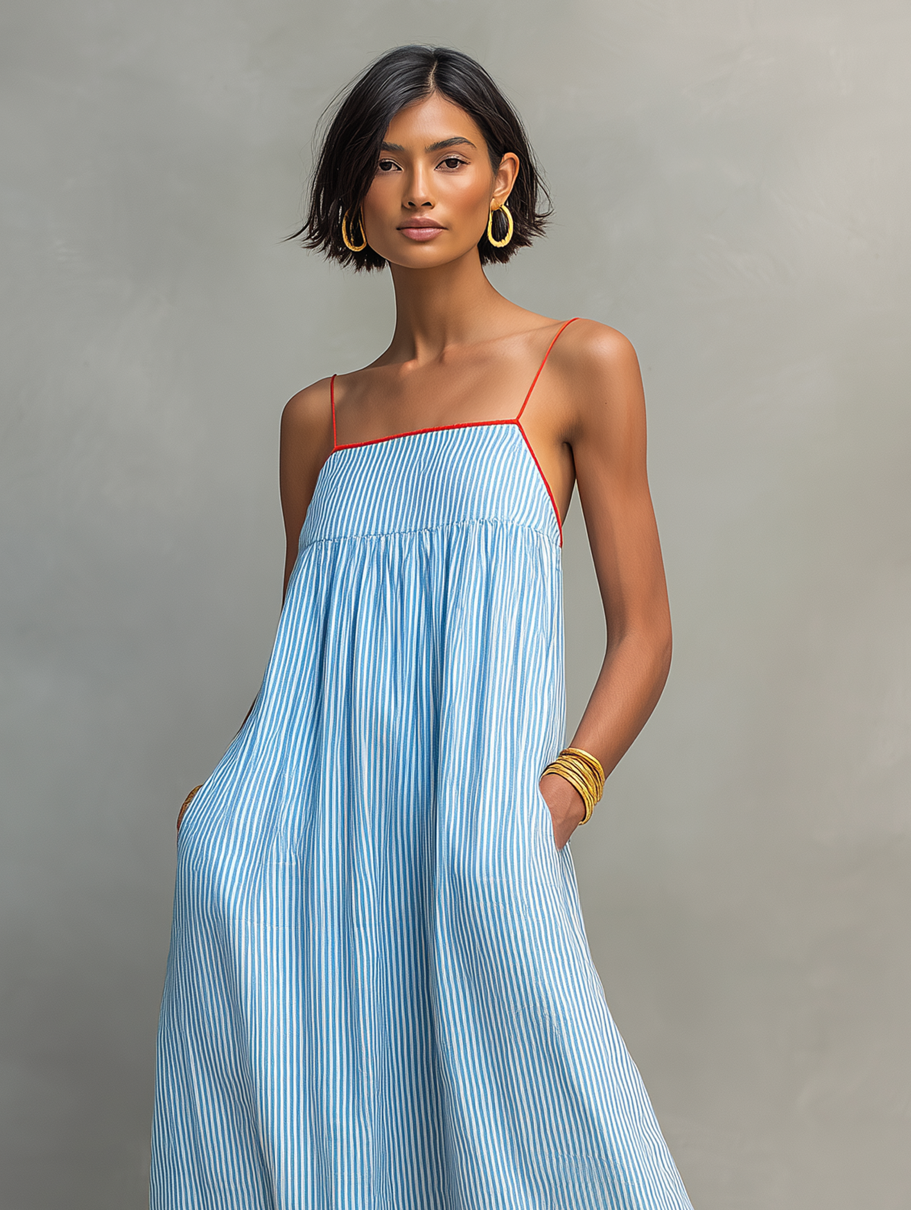 ELVENA™ | Striped Maxi Dress
