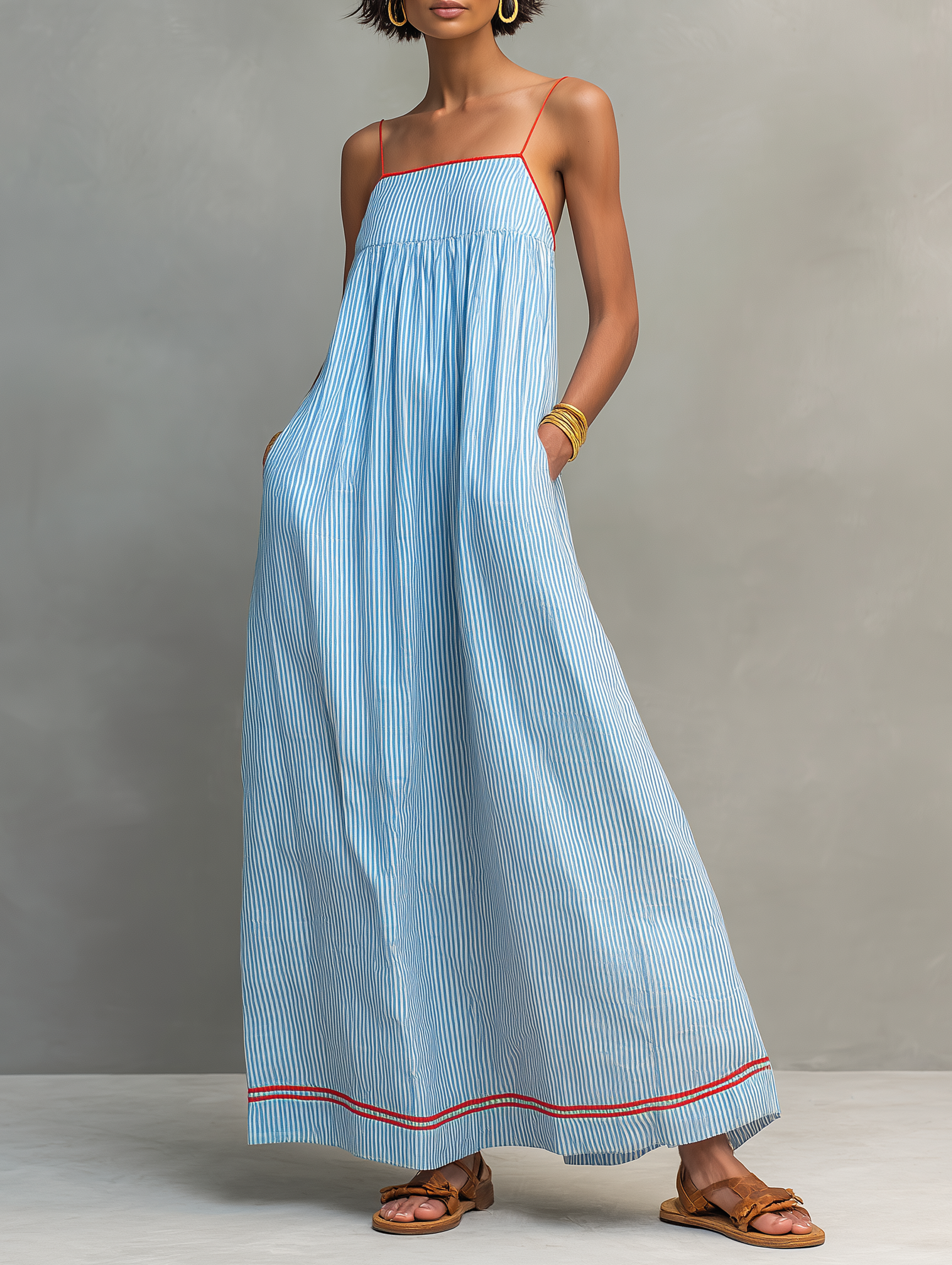 ELVENA™ | Striped Maxi Dress