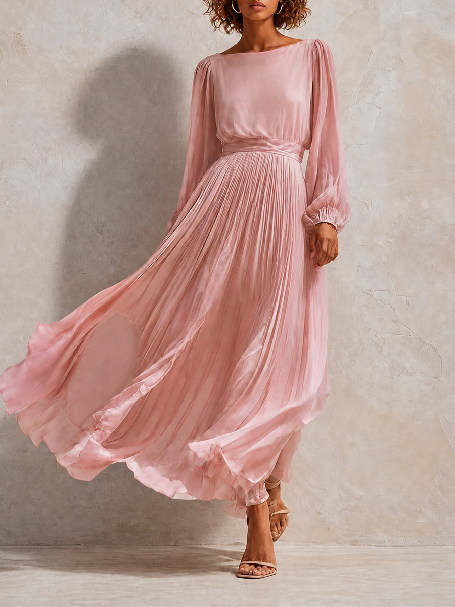 Adelaide™ Pleated Belted Midi Dress
