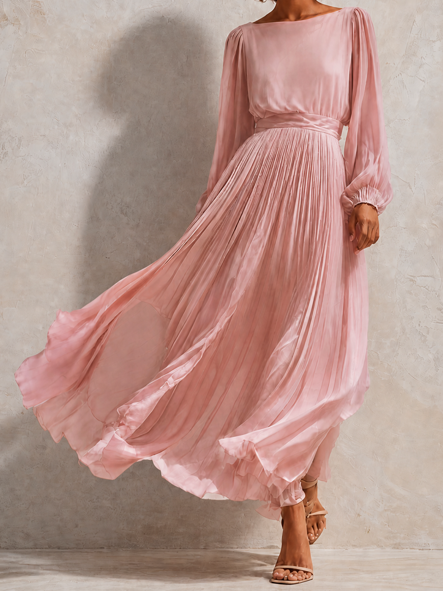 Adelaide™ Pleated Belted Midi Dress