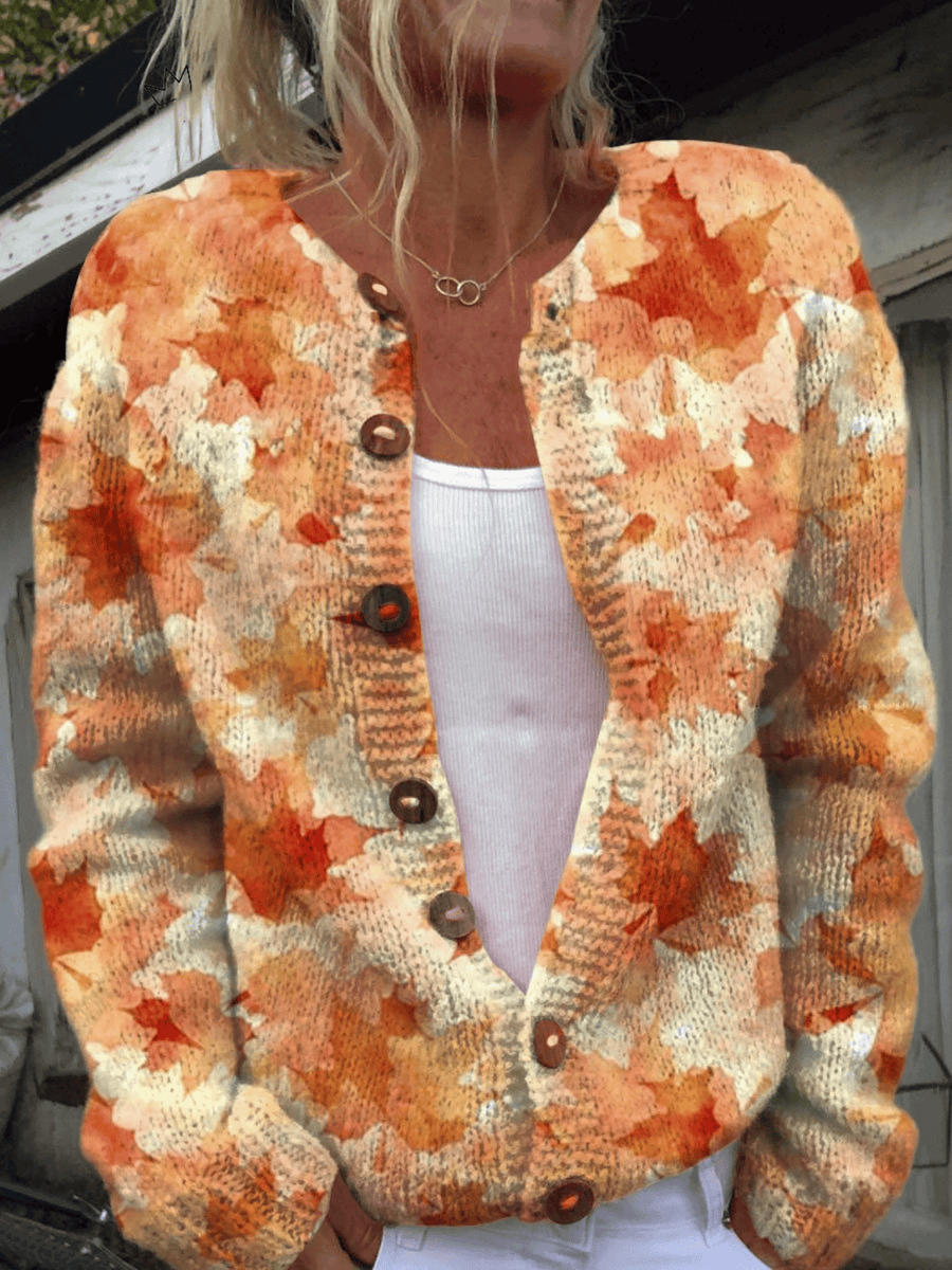 Vintage Briarwood cardigan sweater by THE WHITMORE FAMILY, featuring a classic knit design in warm, earthy tones.
