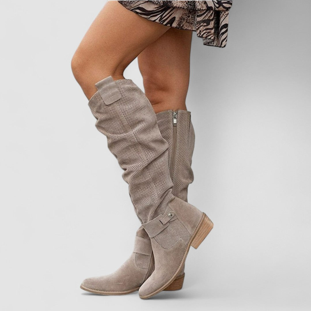Georgiana | Slouch Western Knee Boots