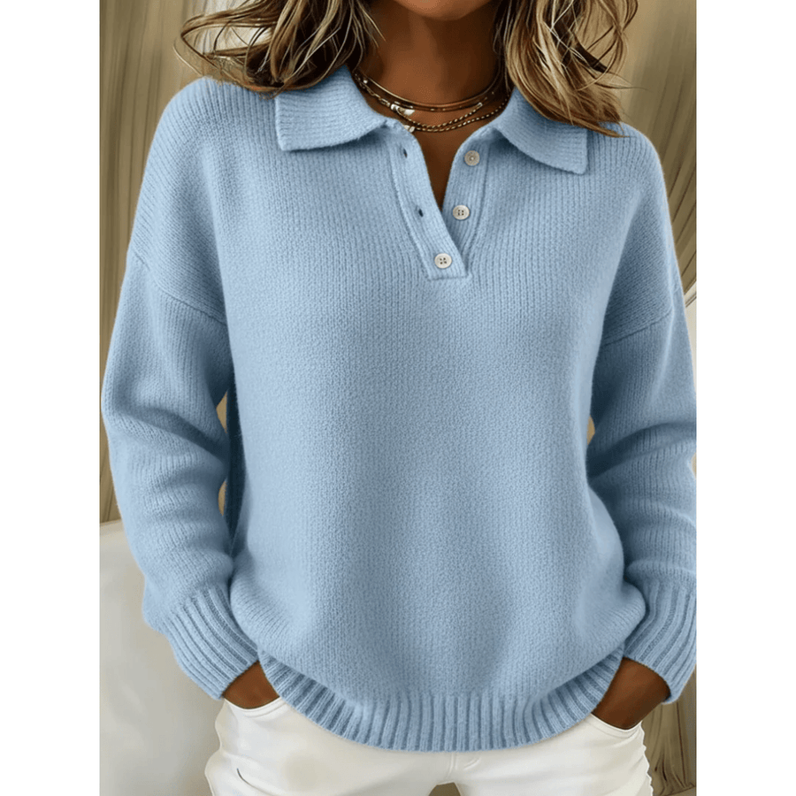Maren™ cozy comfort jumper by THE WHITMORE FAMILY, soft knit sweater in neutral tones, shown flat for casual wear.