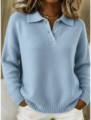 Soft beige Cosy Comfort Jumper for women by THE WHITMORE FAMILY, featuring a cozy knit sweater with a relaxed fit.