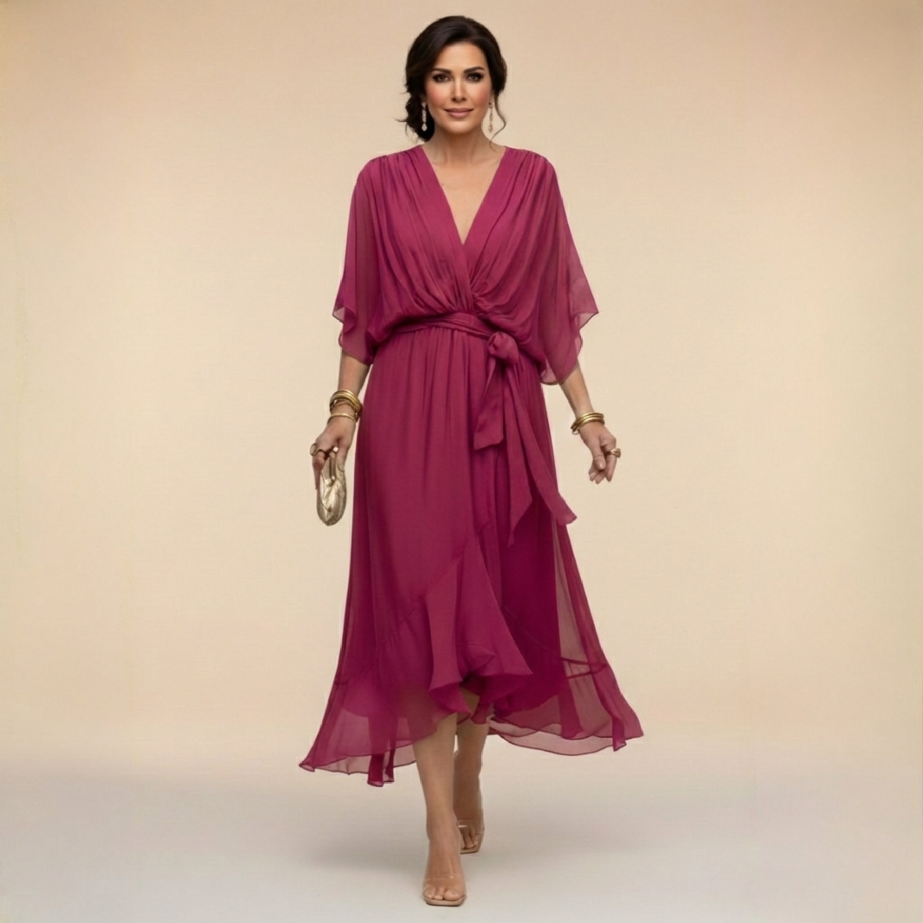 Sarah™ | Sandra V-Neck Dress