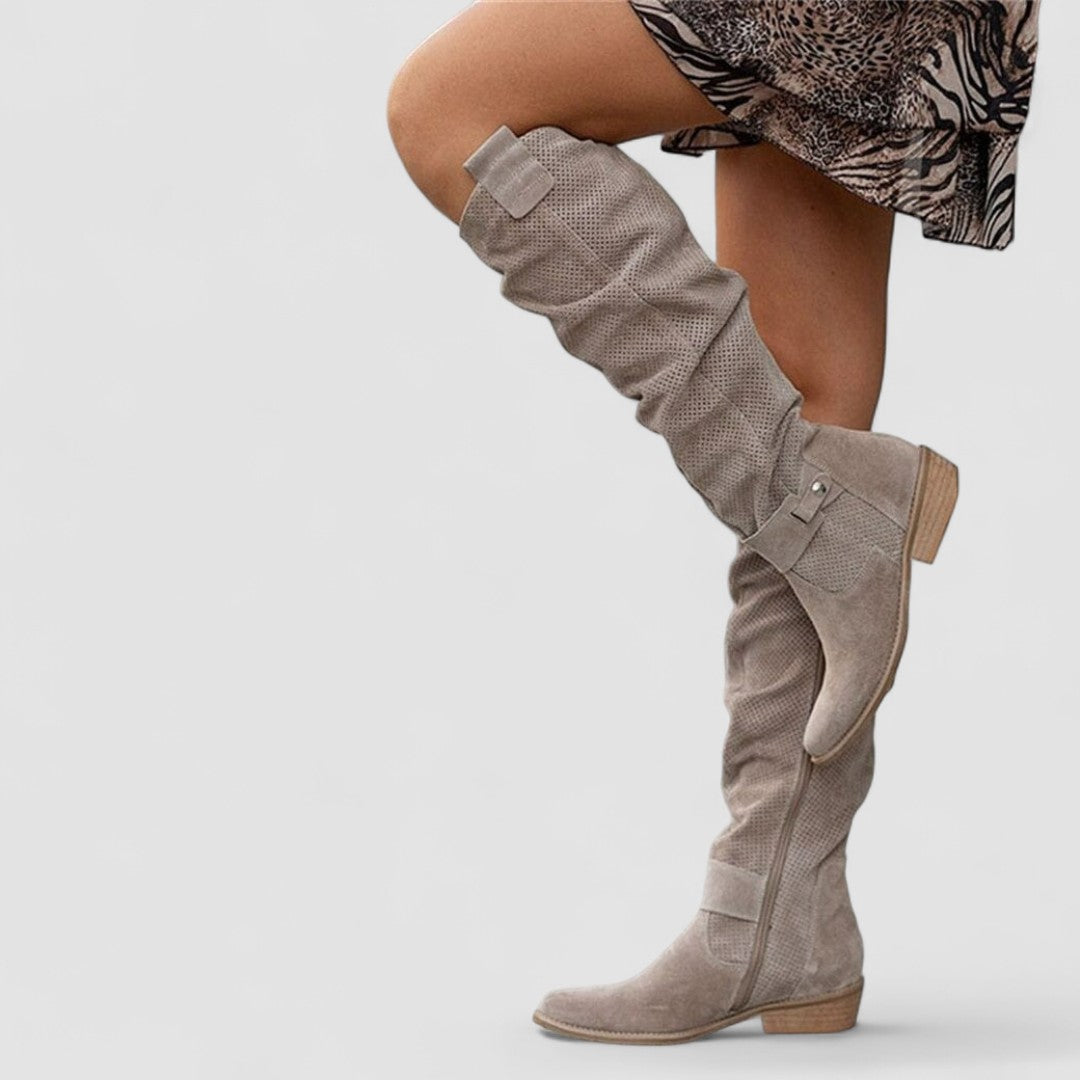 Georgiana | Slouch Western Knee Boots