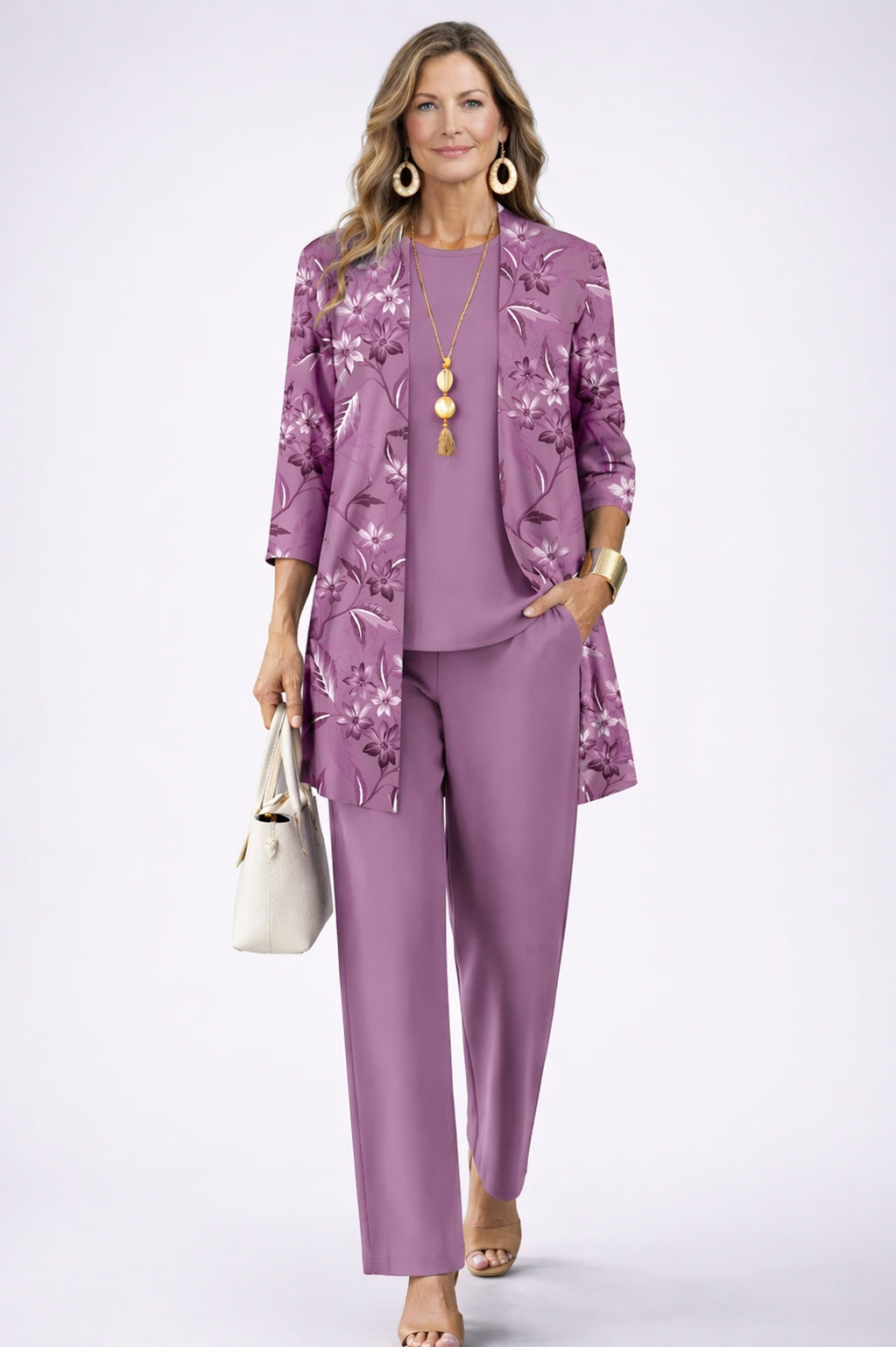 MAUREEN | GRACEFUL THREE-PIECE TROUSER SET