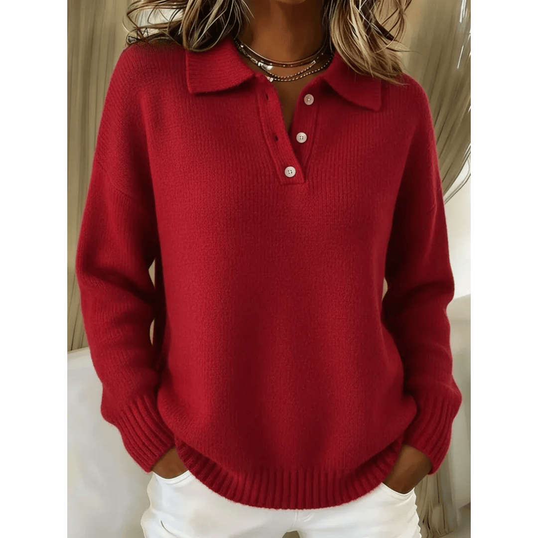 Cosy Comfort women's sweater by THE WHITMORE FAMILY, soft knit jumper with a relaxed fit and ribbed cuffs, perfect for casual wear.