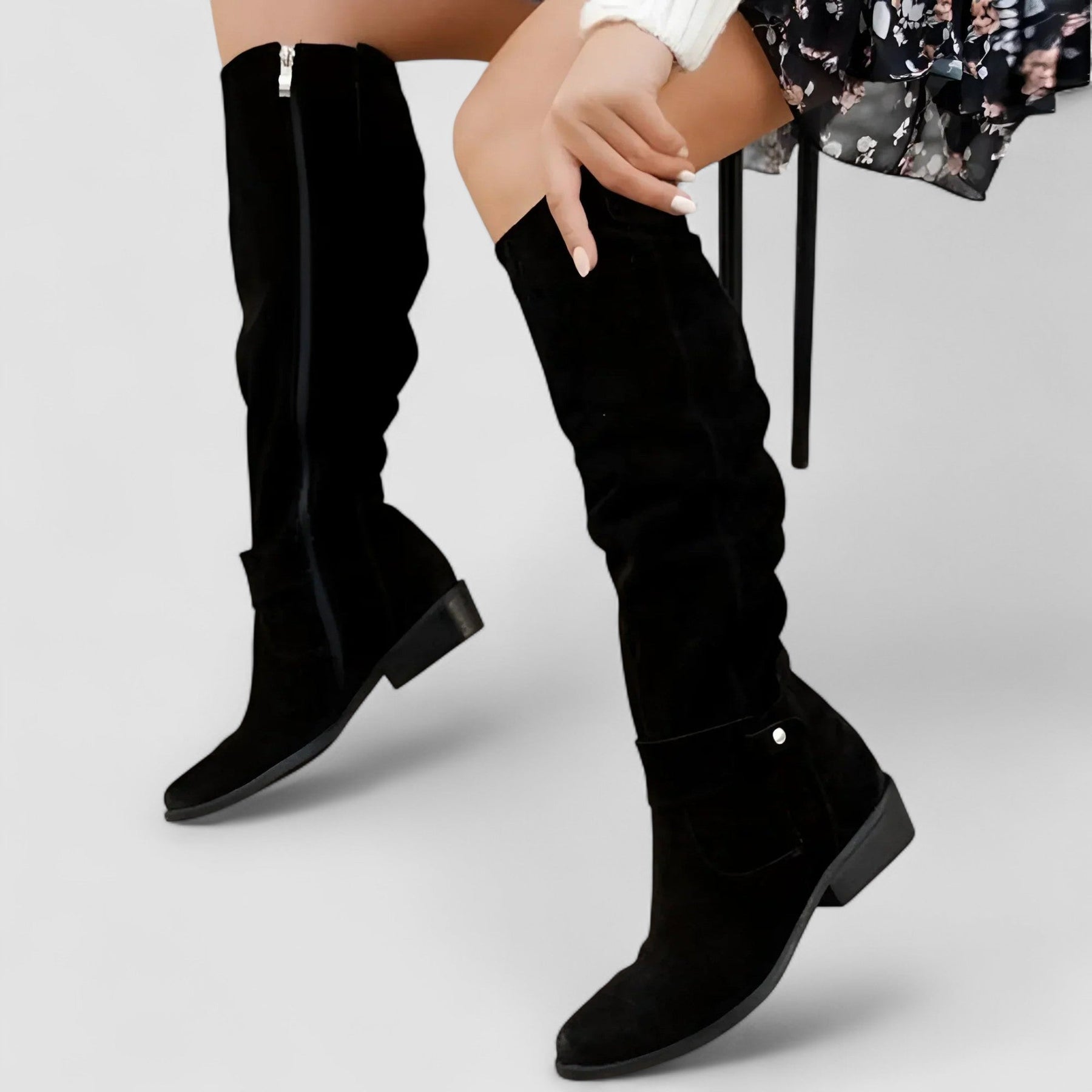 Adeliza | Slouch Knee-High Riding Boots