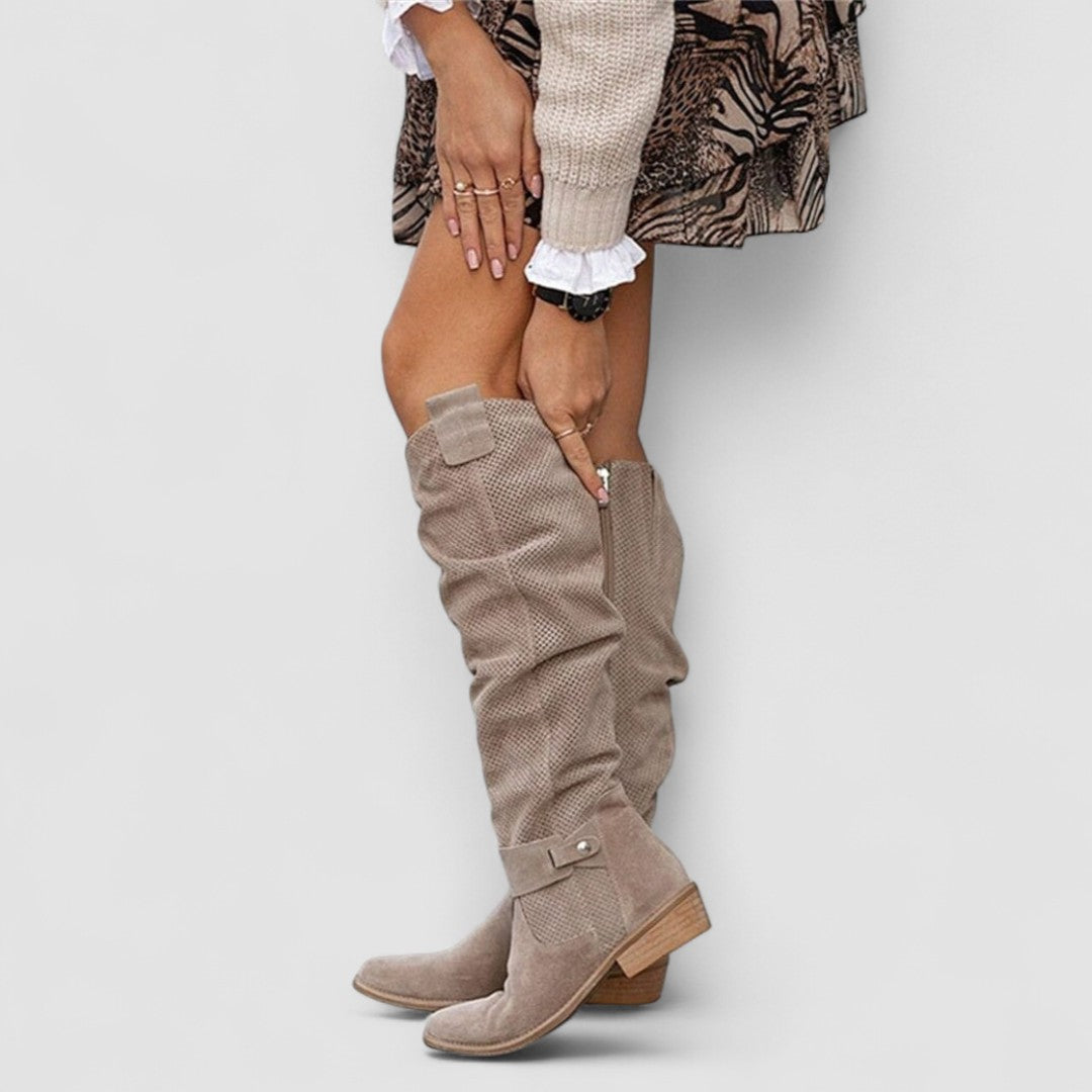 Georgiana | Slouch Western Knee Boots