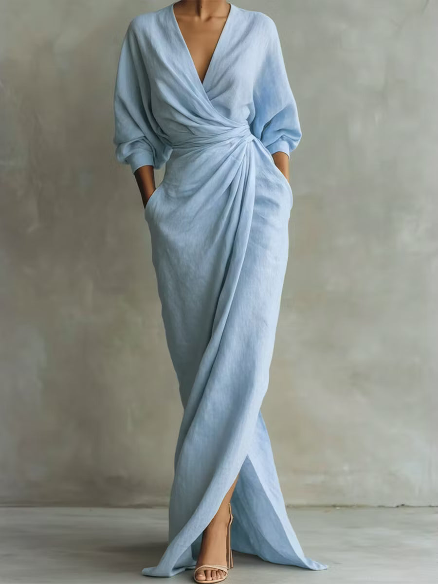 Emma | Linen Blend Maxi Dress
