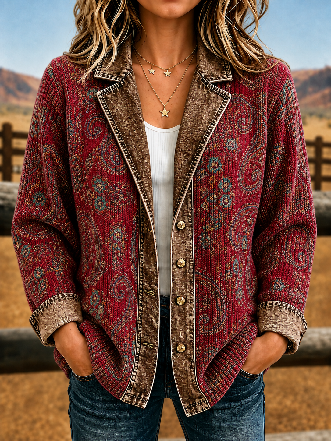 Women Vintage Western Style Jacket