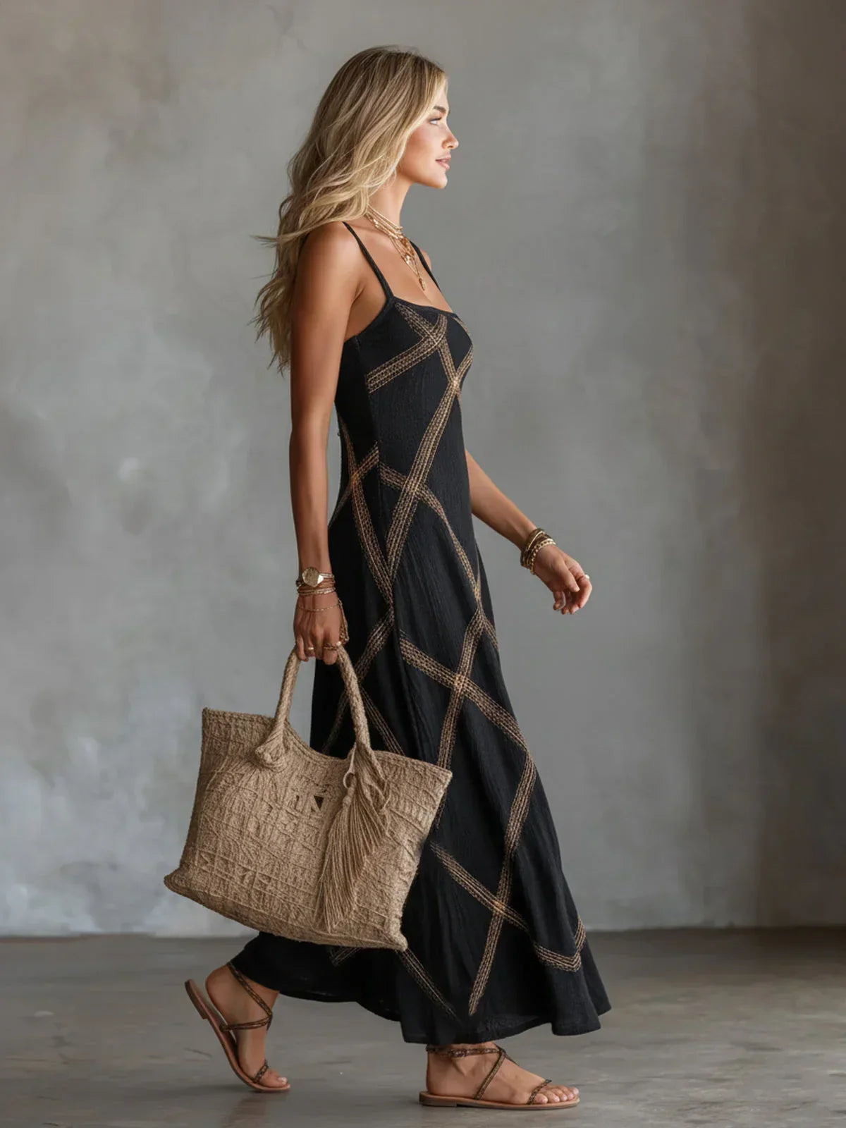 Alejandra | Sleeveless Bohemian Maxi Dress