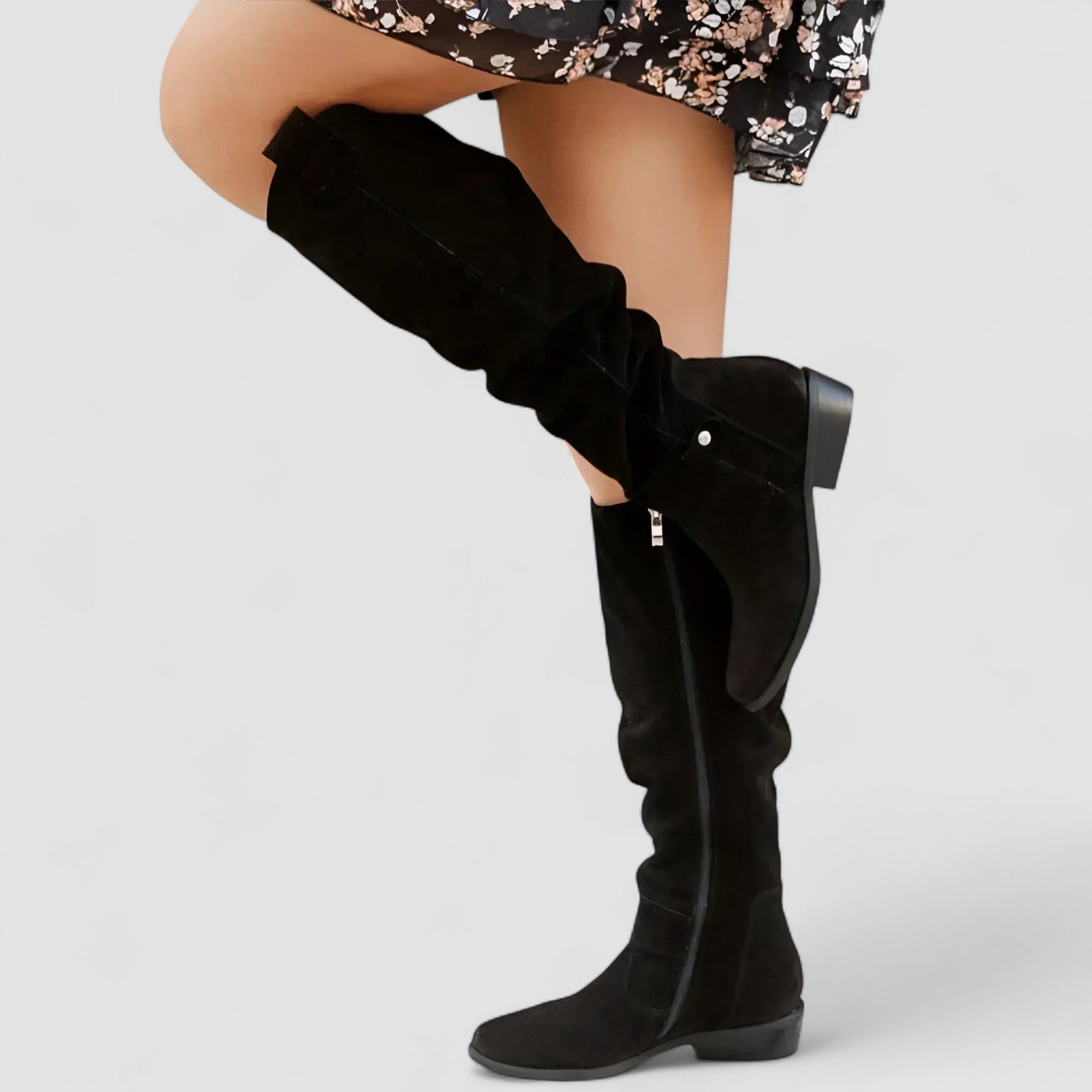 Adeliza | Slouch Knee-High Riding Boots