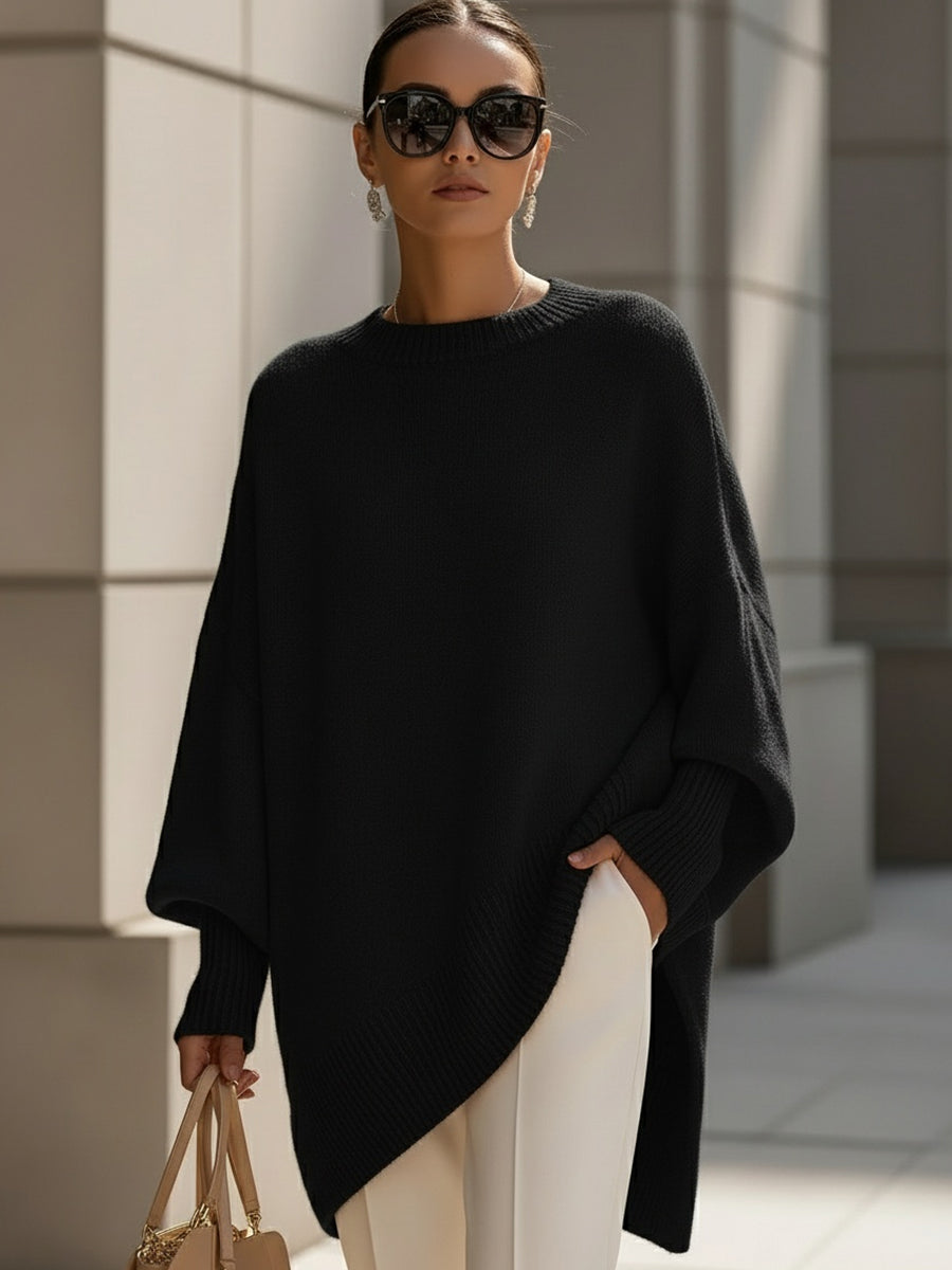 Jennifer | Oversized Draped Wide-Neck Sweater