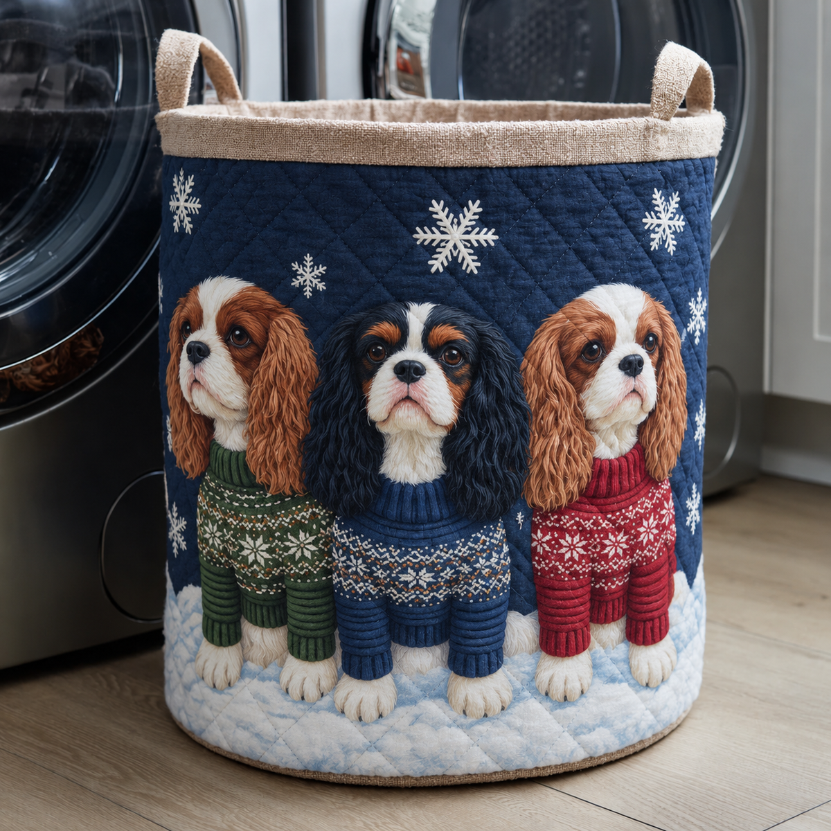 King Charles Sweater | Quilted Storage Basket