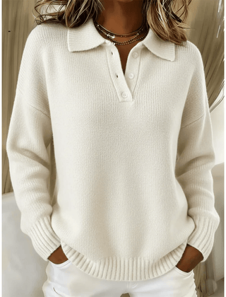 Soft cream Cosy Comfort jumper for women by THE WHITMORE FAMILY, featuring a cozy knit sweater with a relaxed fit.