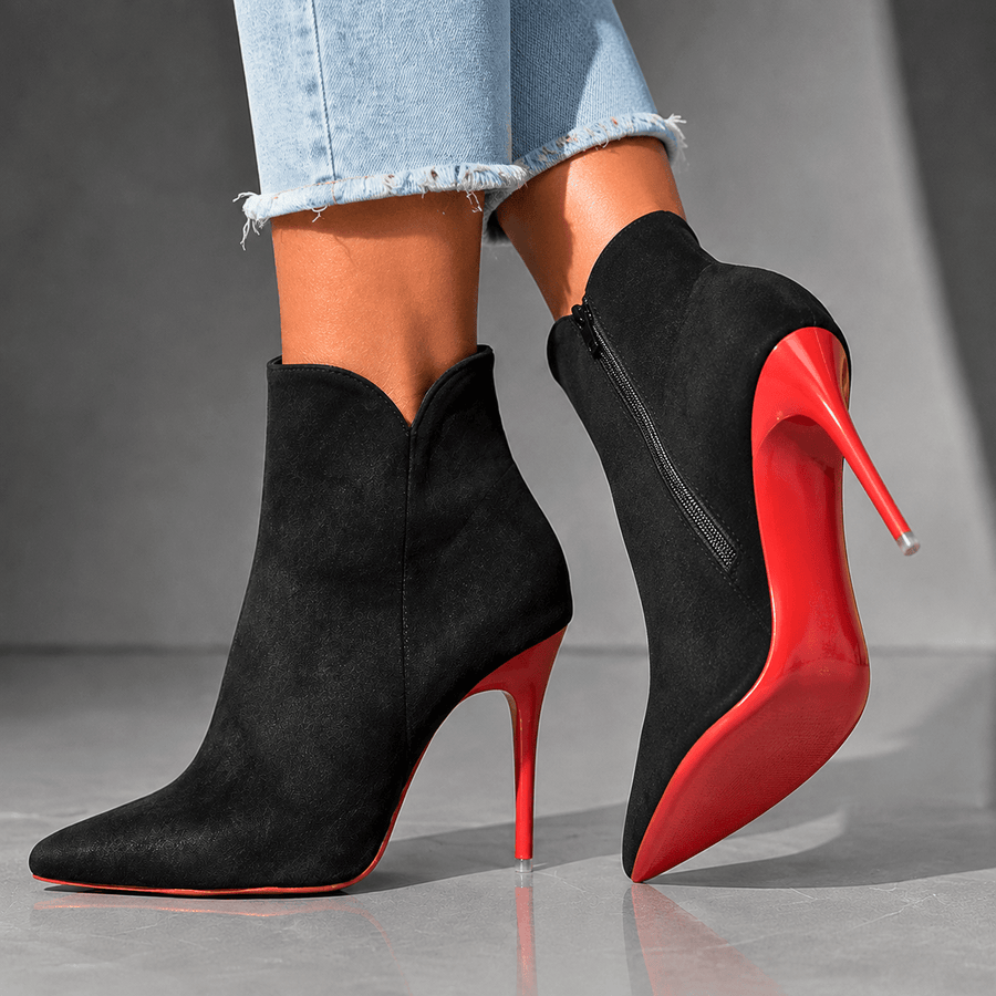 Scarlett Rae suede boots by The Whitmore Family, featuring stylish ankle-high design and soft suede material.