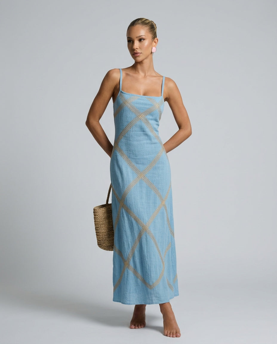 Alejandra | Sleeveless Bohemian Maxi Dress