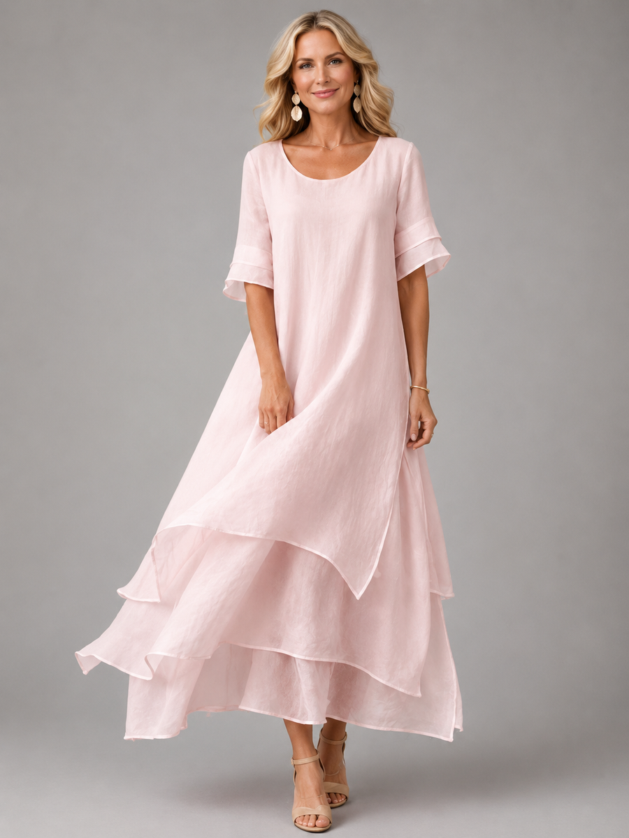 Flowing Grace Maxi Dress by THE WHITMORE FAMILY, lightweight maxi dress with elegant drape and flowing fabric, perfect for warm weather.