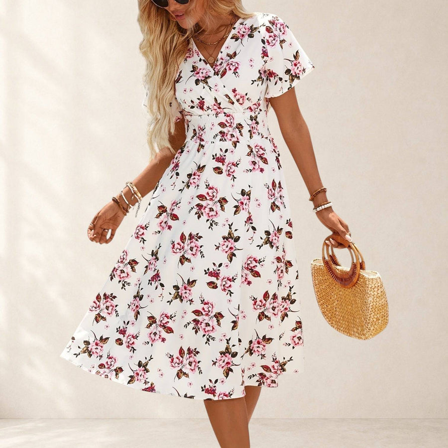 Gretalise comfortable summer midi dress by THE WHITMORE FAMILY, featuring lightweight fabric and a relaxed fit in a summer style.