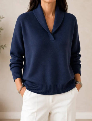 Soft V-neck sweater for women by THE WHITMORE FAMILY, featuring a cozy knit design in a versatile style.