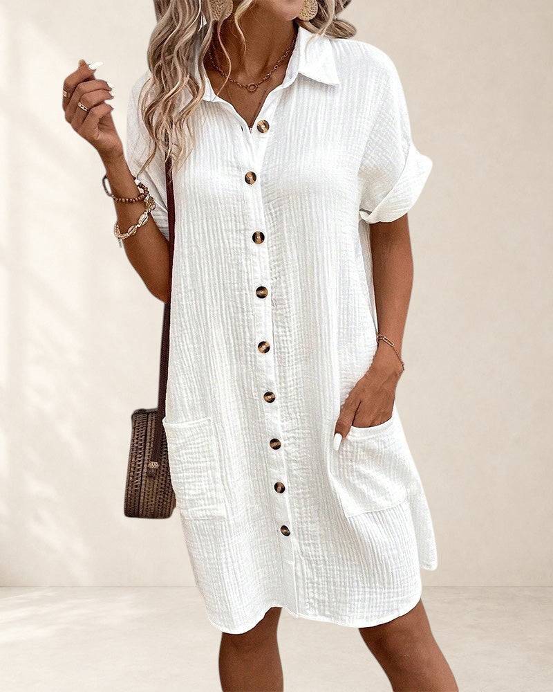 Caroline™ comfortable dress by THE WHITMORE FAMILY, featuring a relaxed fit and stylish design, shown on a model.