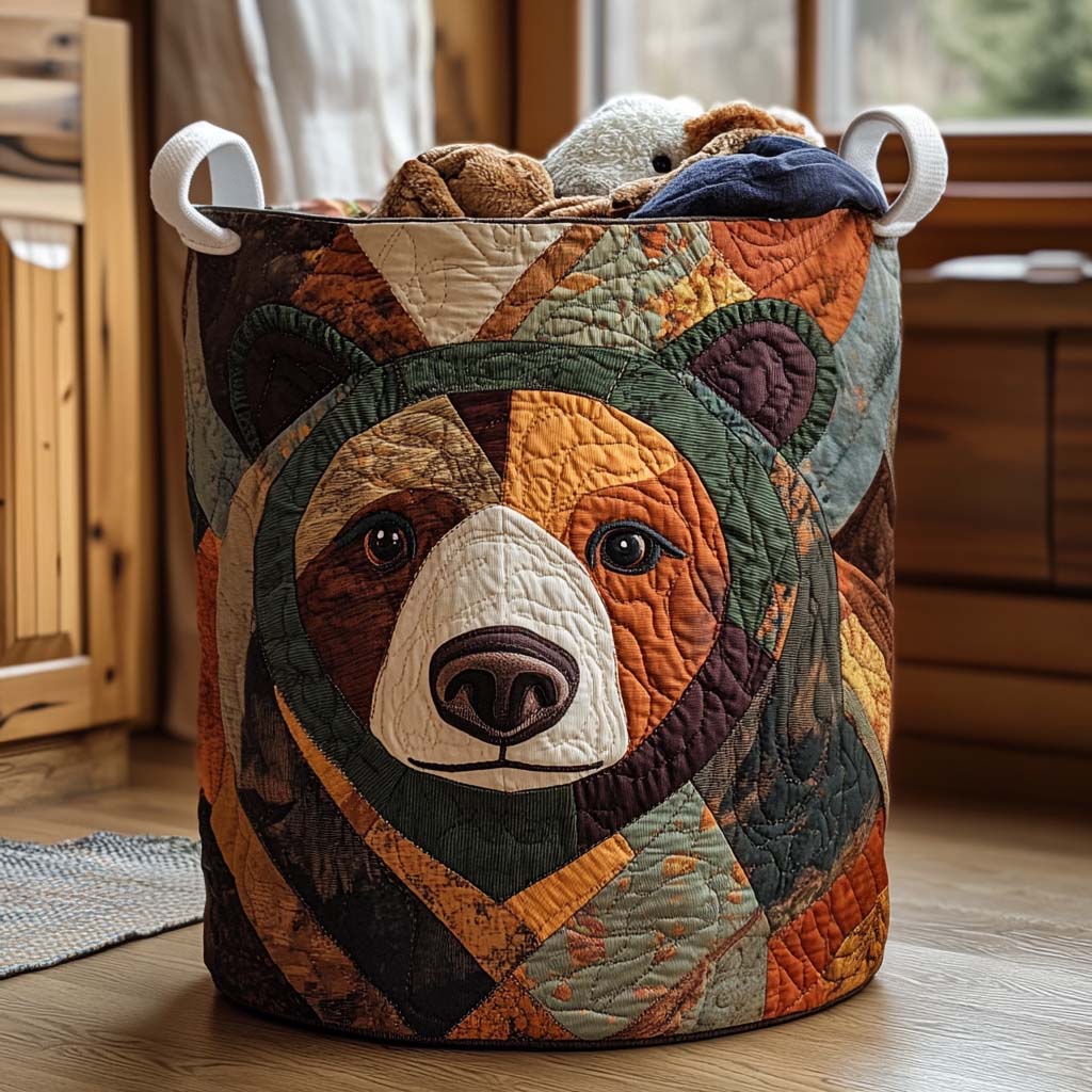 Bear Tracks Tale | Quilted Storage Basket