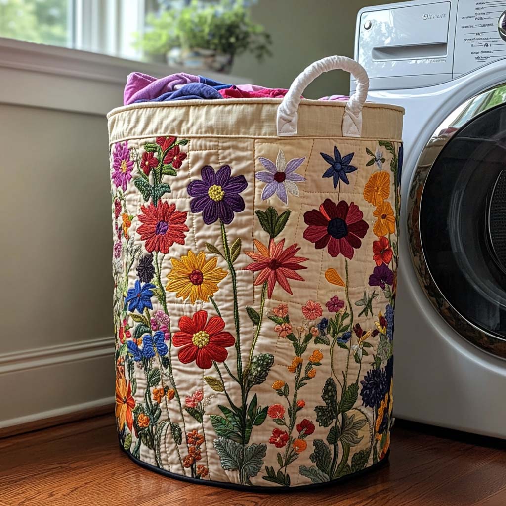 Bloom Bright | Quilted Storage Basket
