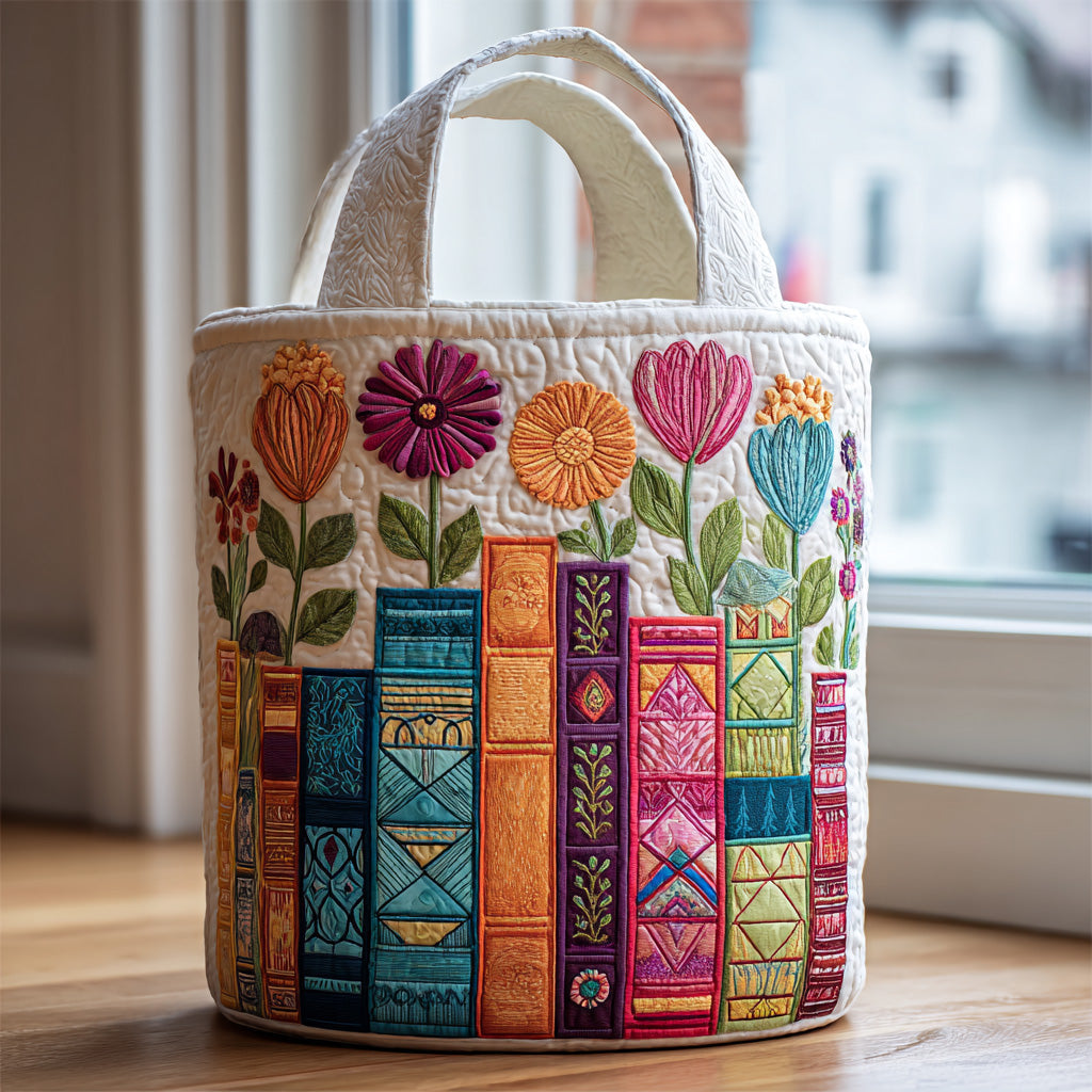 Bookish Garden | Quilted Storage Basket