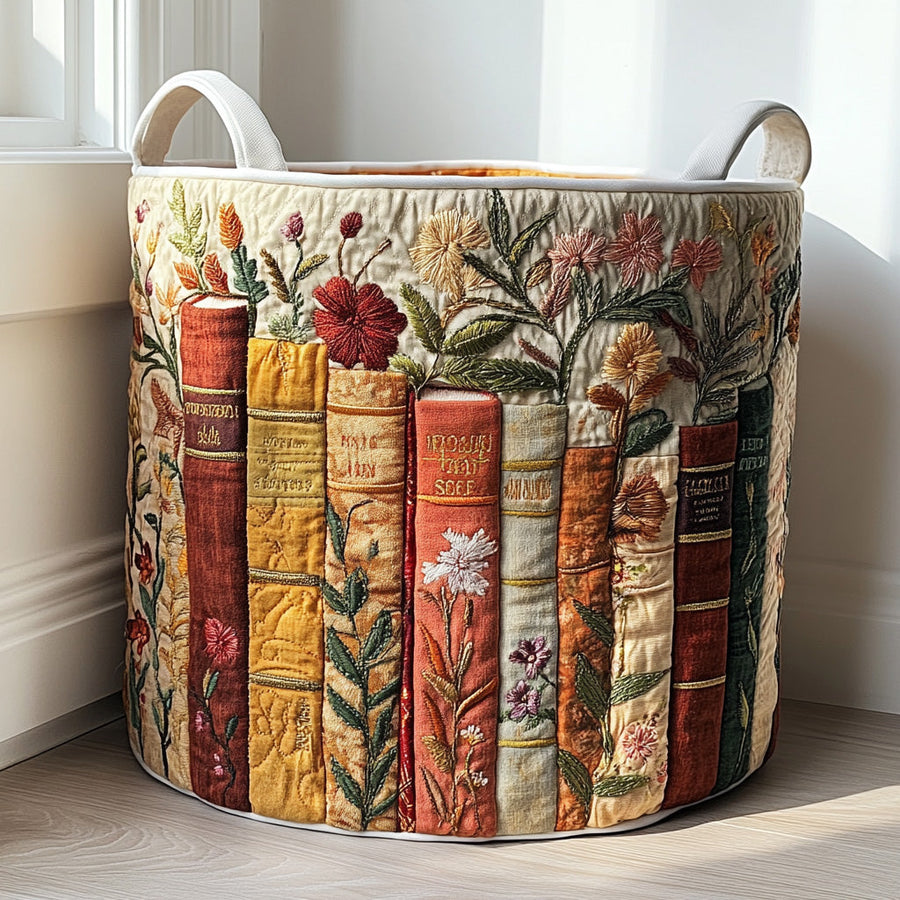 Bookish Garden | Quilted Storage Basket
