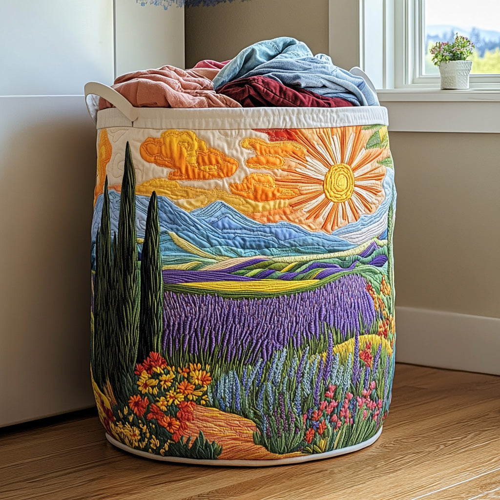 Bright Meadow | Quilted Storage Basket