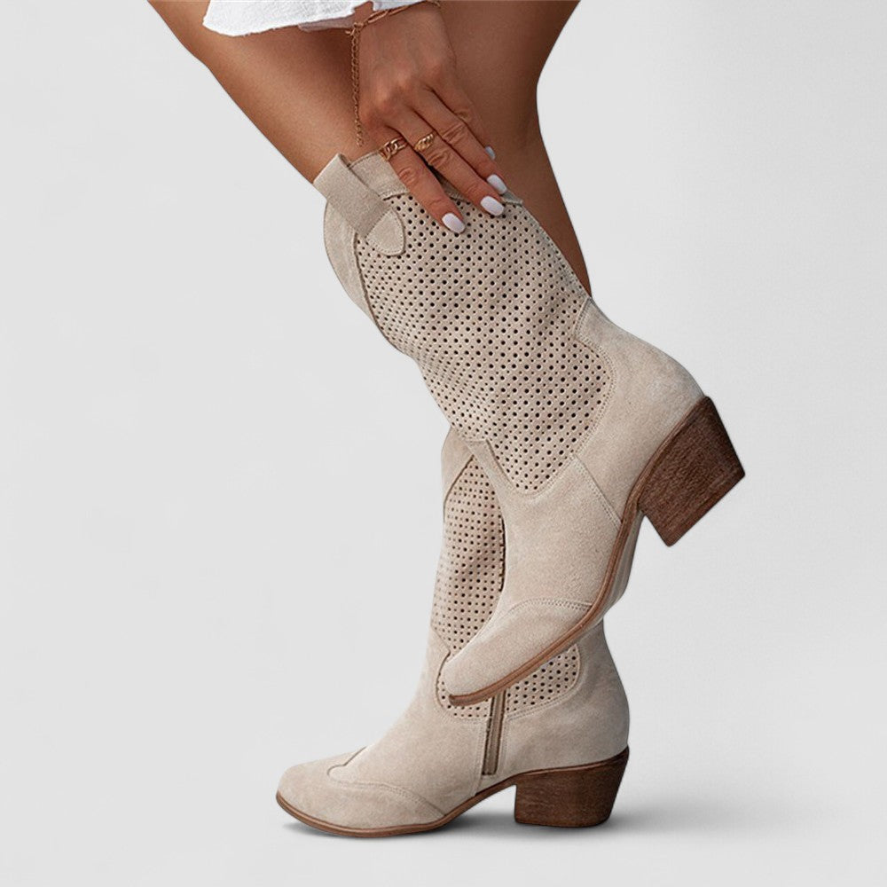 Quinn | Perforated Western Boots