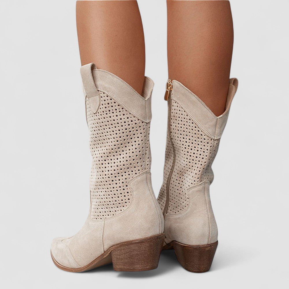 Quinn | Perforated Western Boots
