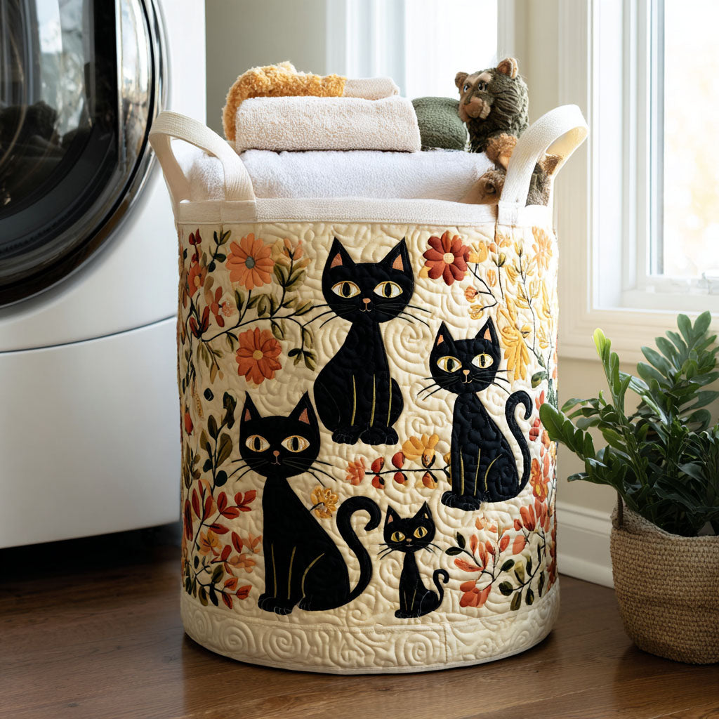 Cat | Quilted Storage Basket