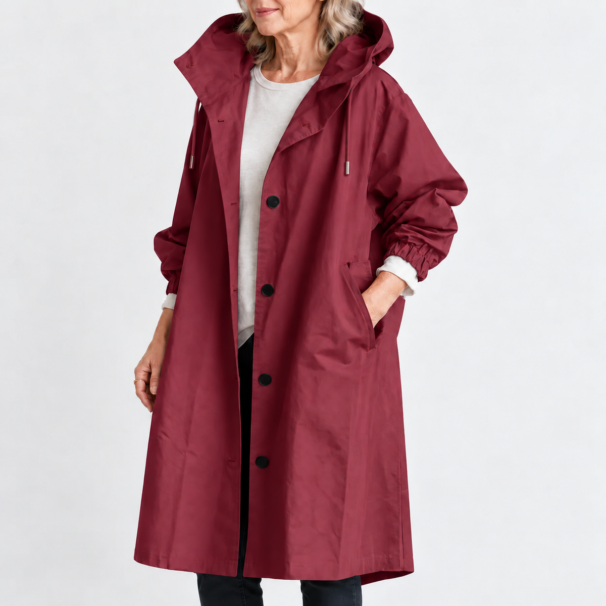 Kathryn | Hooded Longline Trench Coat