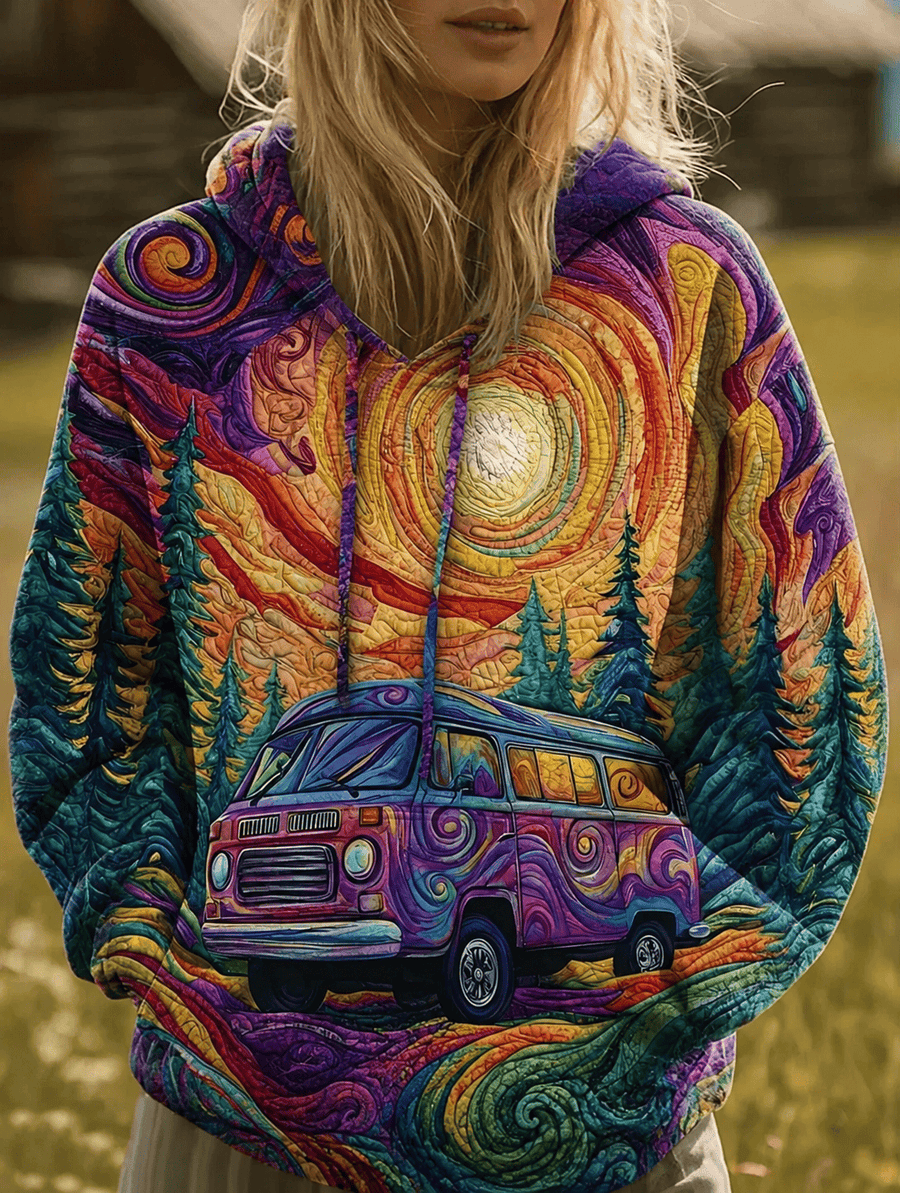 Vintage Clara hoodie by THE WHITMORE FAMILY, showing a cozy, stylish hoodie with vintage-inspired design and logo details.