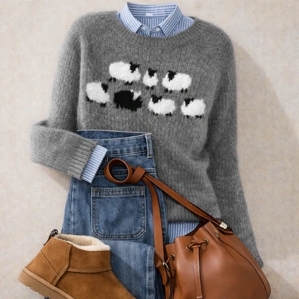 Henrike - Nordic Pattern Knit Sweater