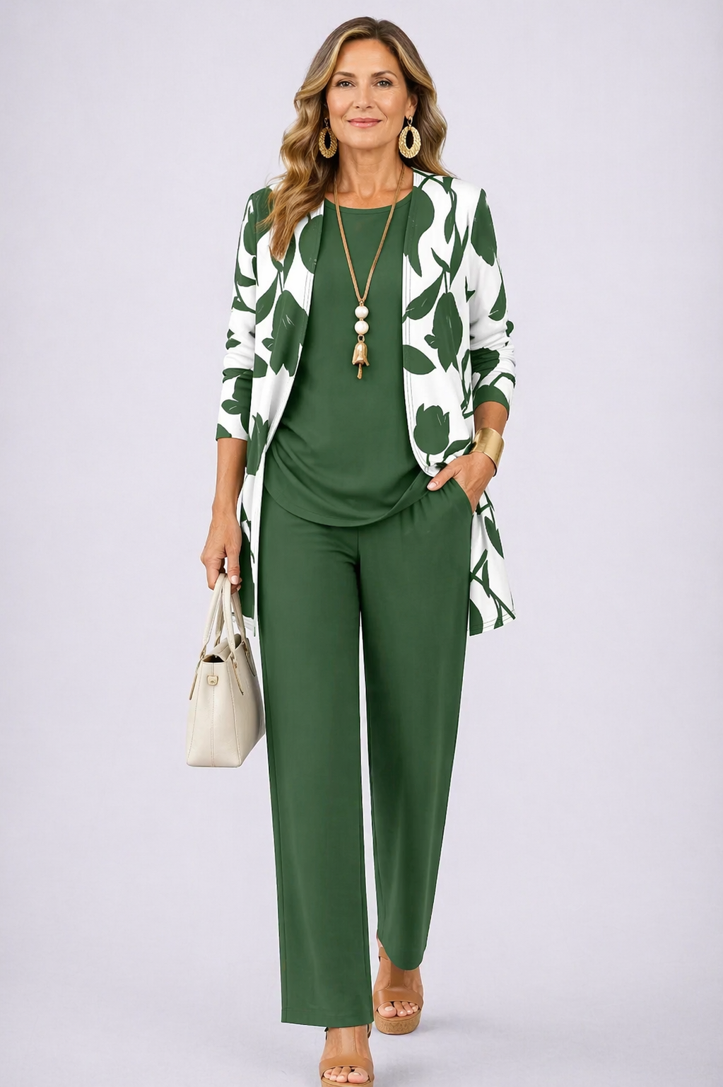 BARBARA | REFINED THREE-PIECE TROUSER SET