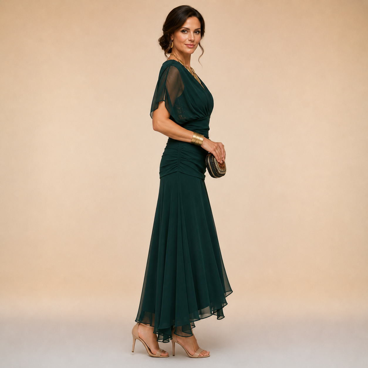 Elegant Emma maxi party dress by THE WHITMORE FAMILY, featuring flowing fabric and stylish design for special occasions.