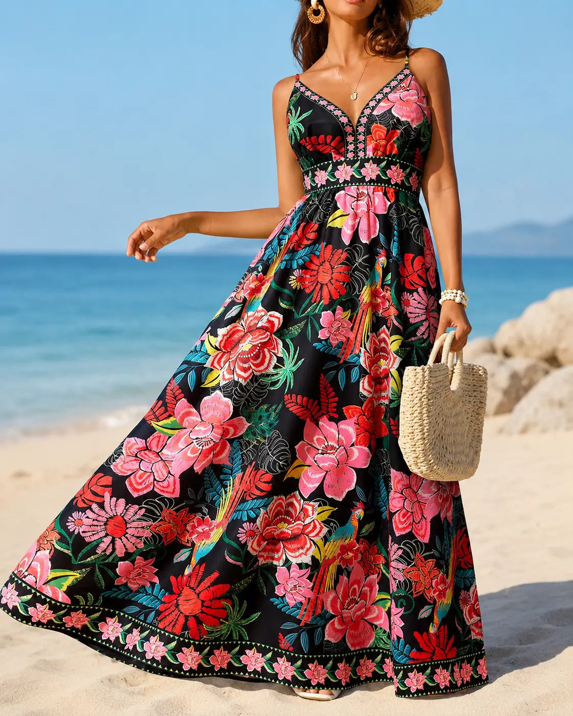 Marbella | Tropical Bloom Maxi Dress