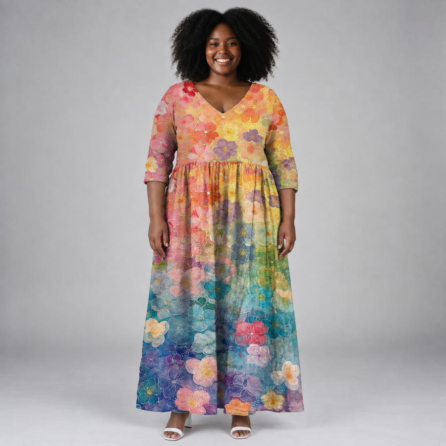 Solmira | Sunset Bloom Maxi Dress