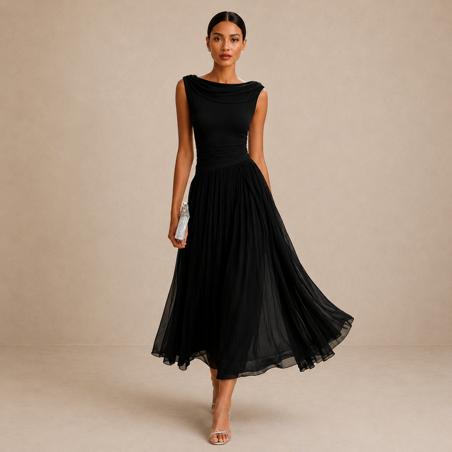 ELVENA™ | Pleated Midi Dress