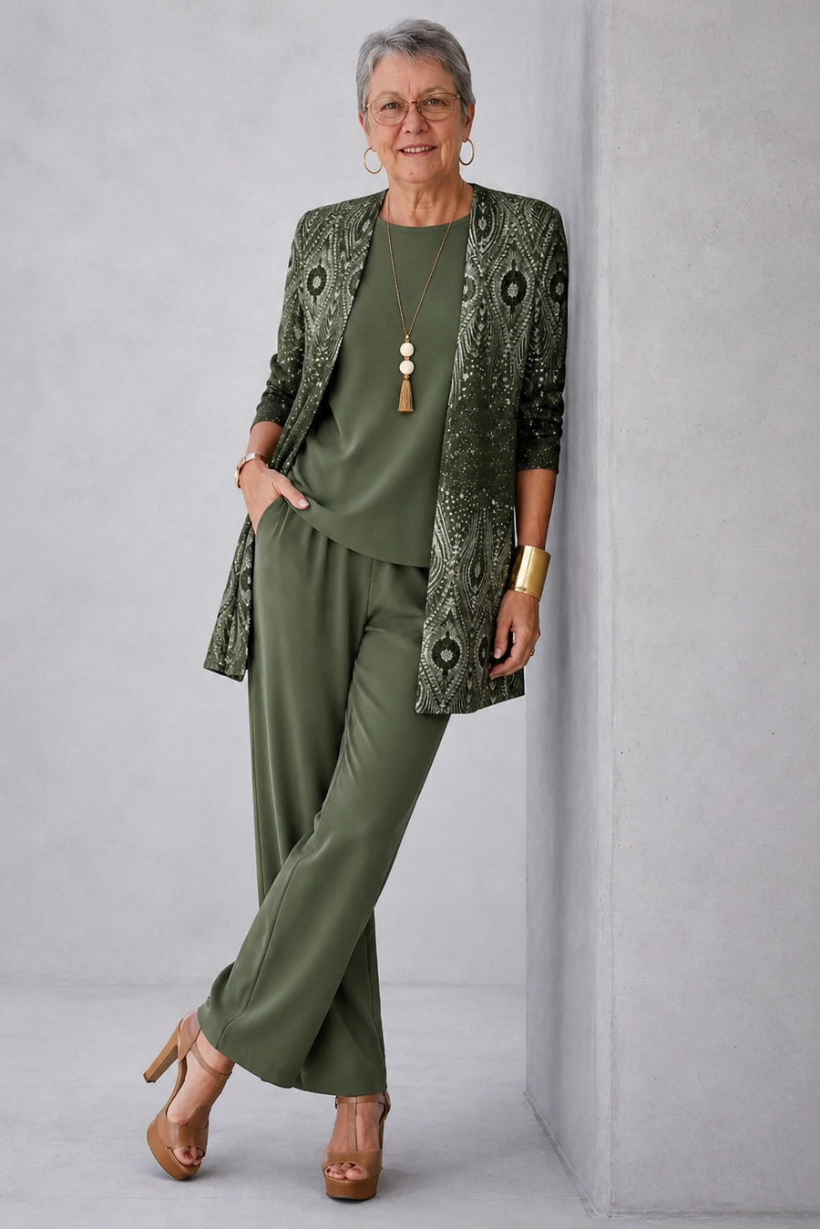 IRENE | REFINED THREE-PIECE TROUSER SET
