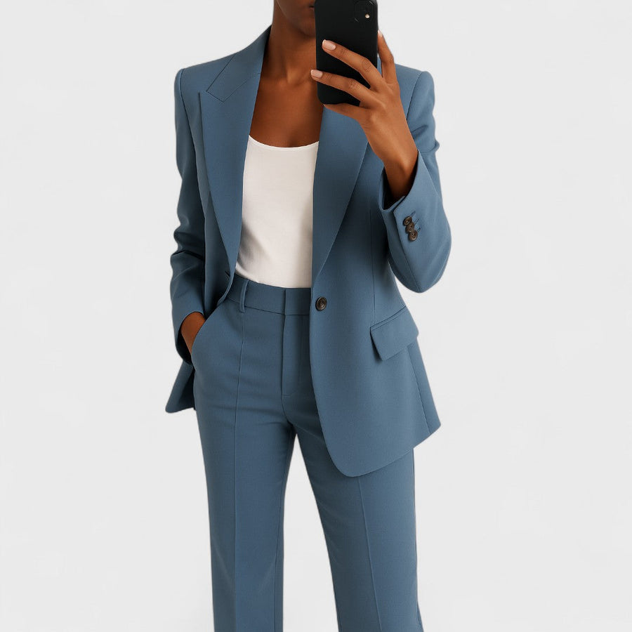 Irla I matching two-piece set by THE WHITMORE FAMILY, featuring a stylish top and matching pants in a casual, comfortable design.