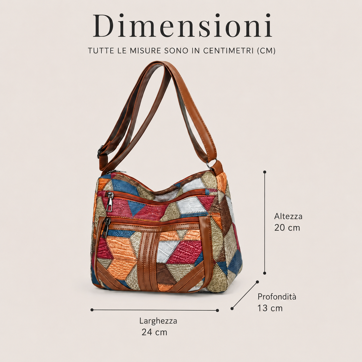 Nella™ | Patchwork Crossbody Bag