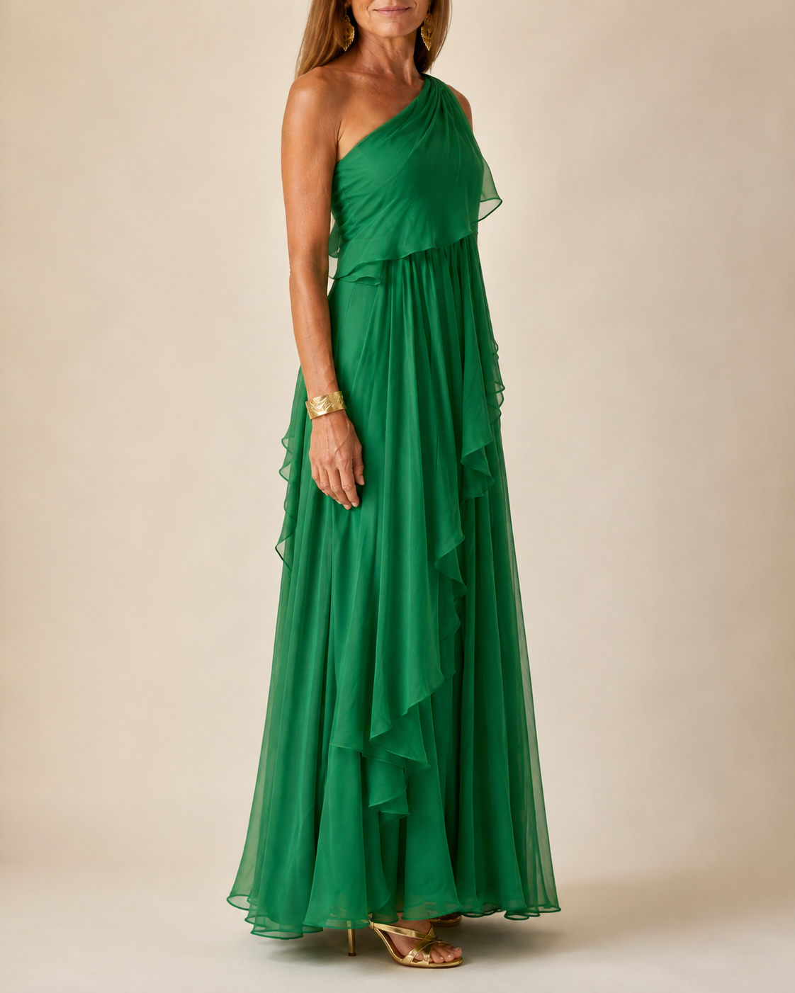 Ela | Cascading Ruffle Maxi Dress