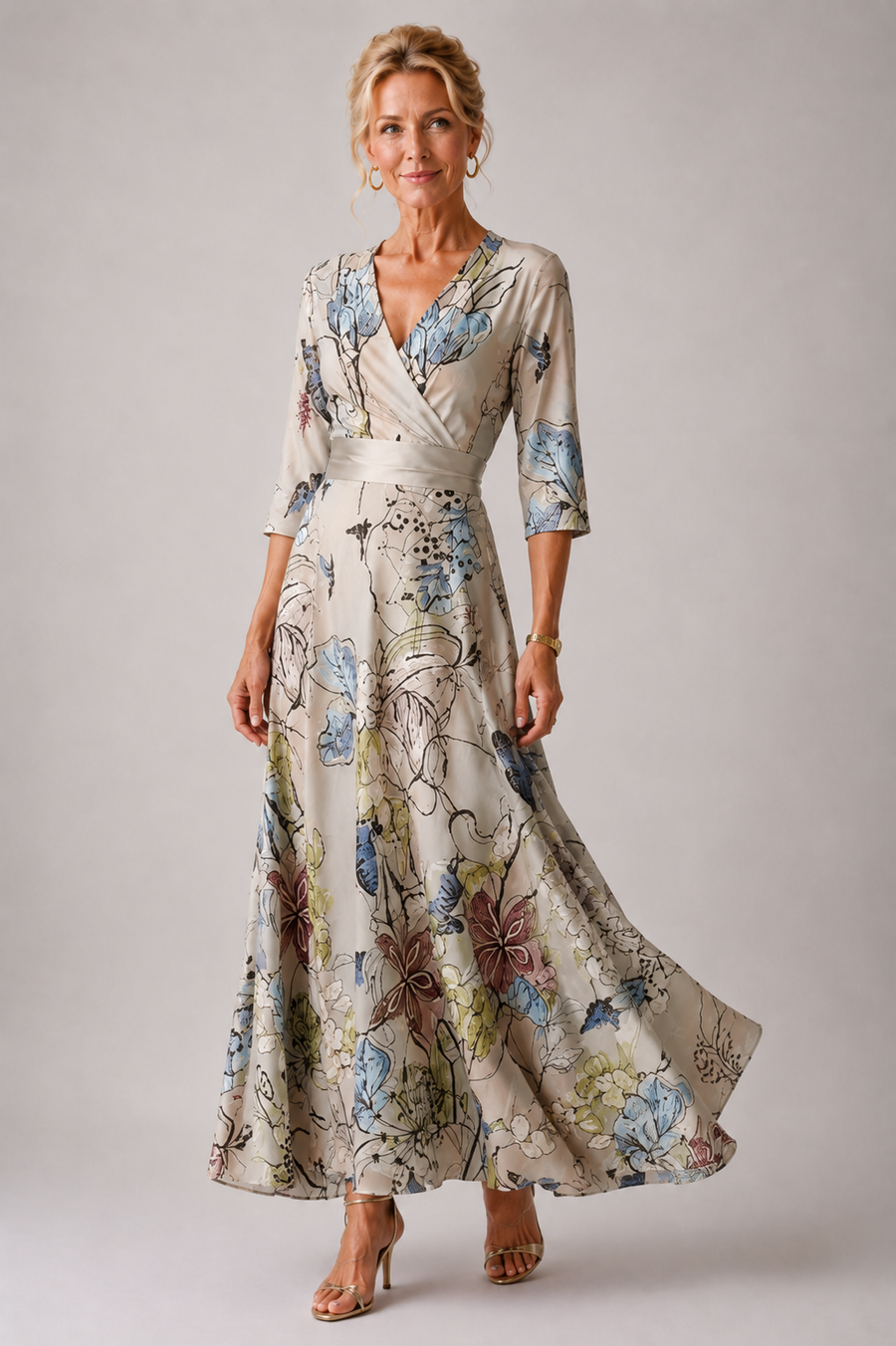 Yael floral print dress by THE WHITMORE FAMILY featuring a chic, vibrant design and flowing fabric, perfect for stylish occasions.